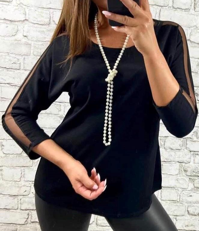 Dámská elegantní halenka s náhrdelníkem