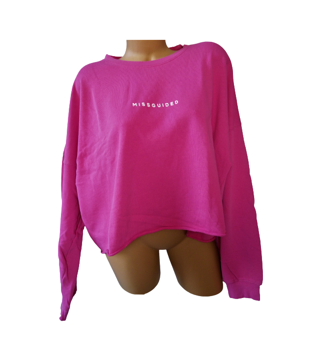 Moderní růžová mikina MISSGUIDED