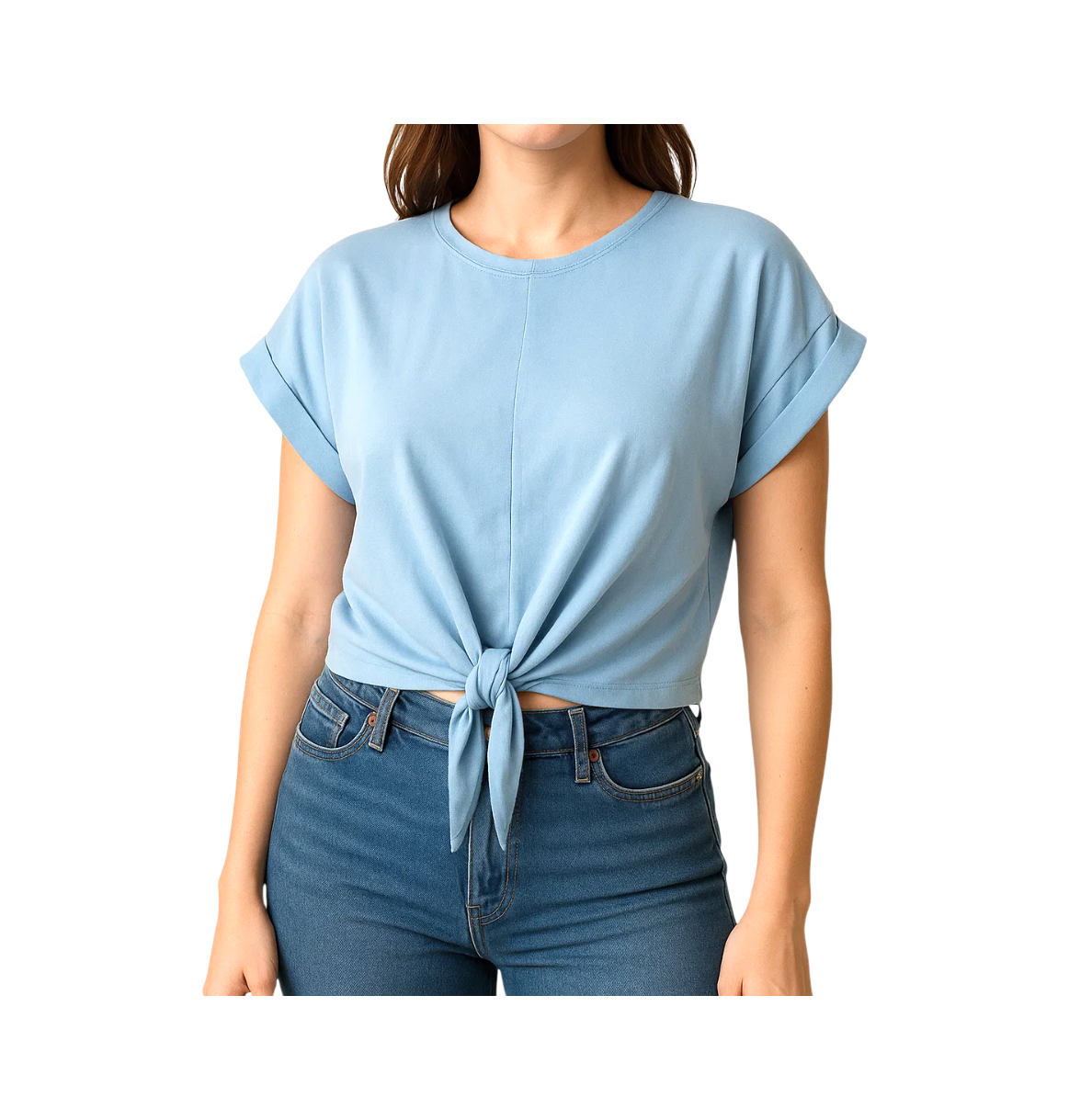 Crop top na zavazování BOOHOO