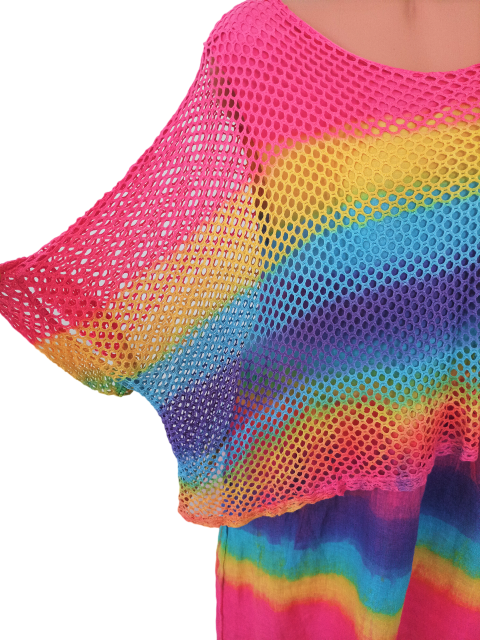 Barevné lněné šaty
