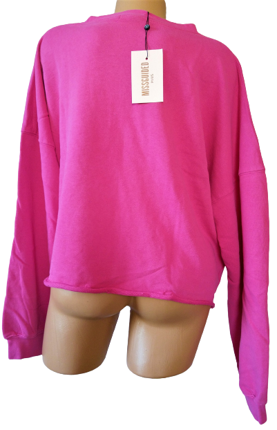 Moderní růžová mikina MISSGUIDED