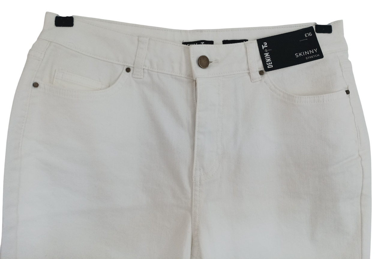 Dámské bílé skinny džíny