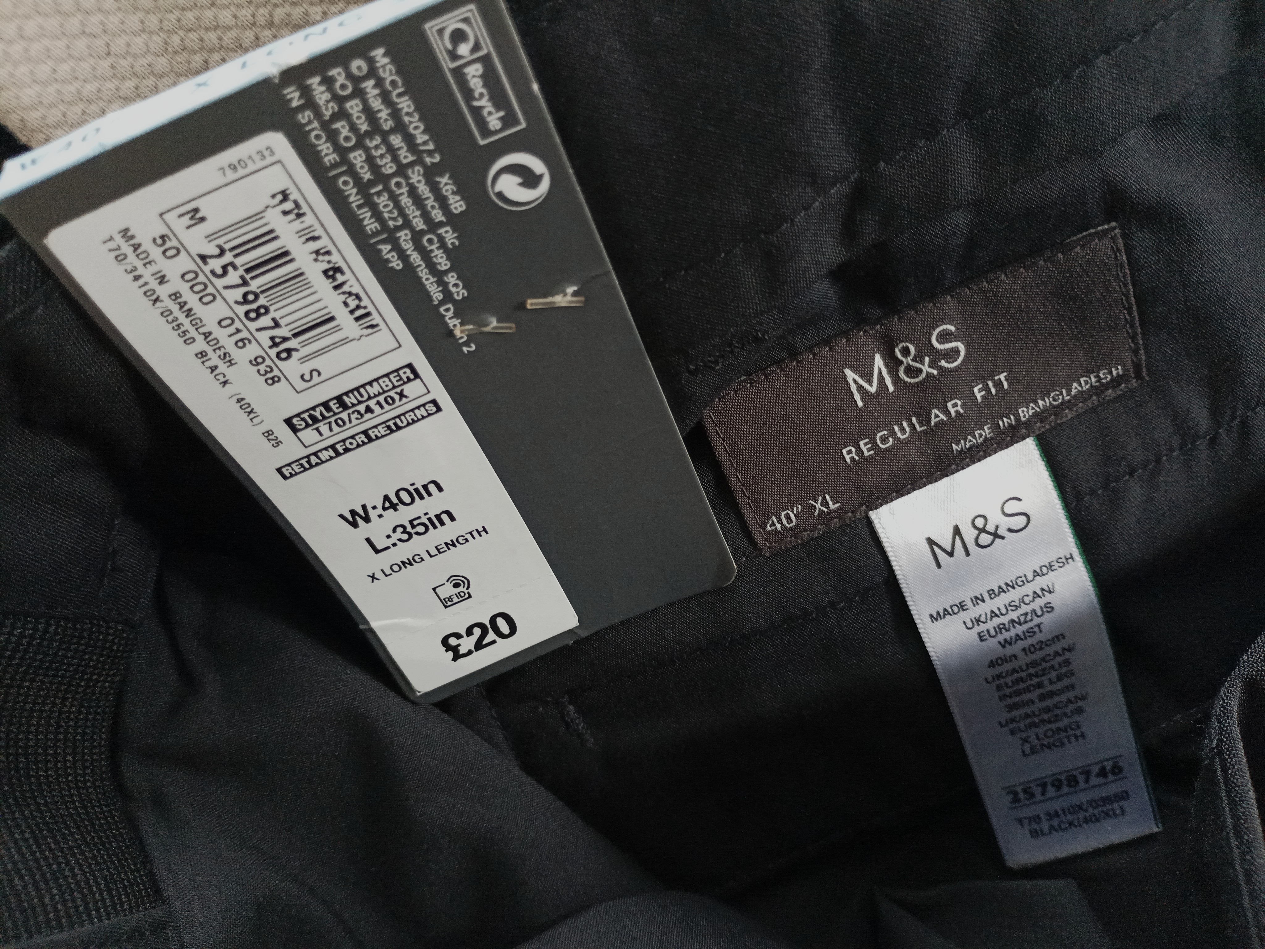 Oblekové kalhoty M&S Regular Fit