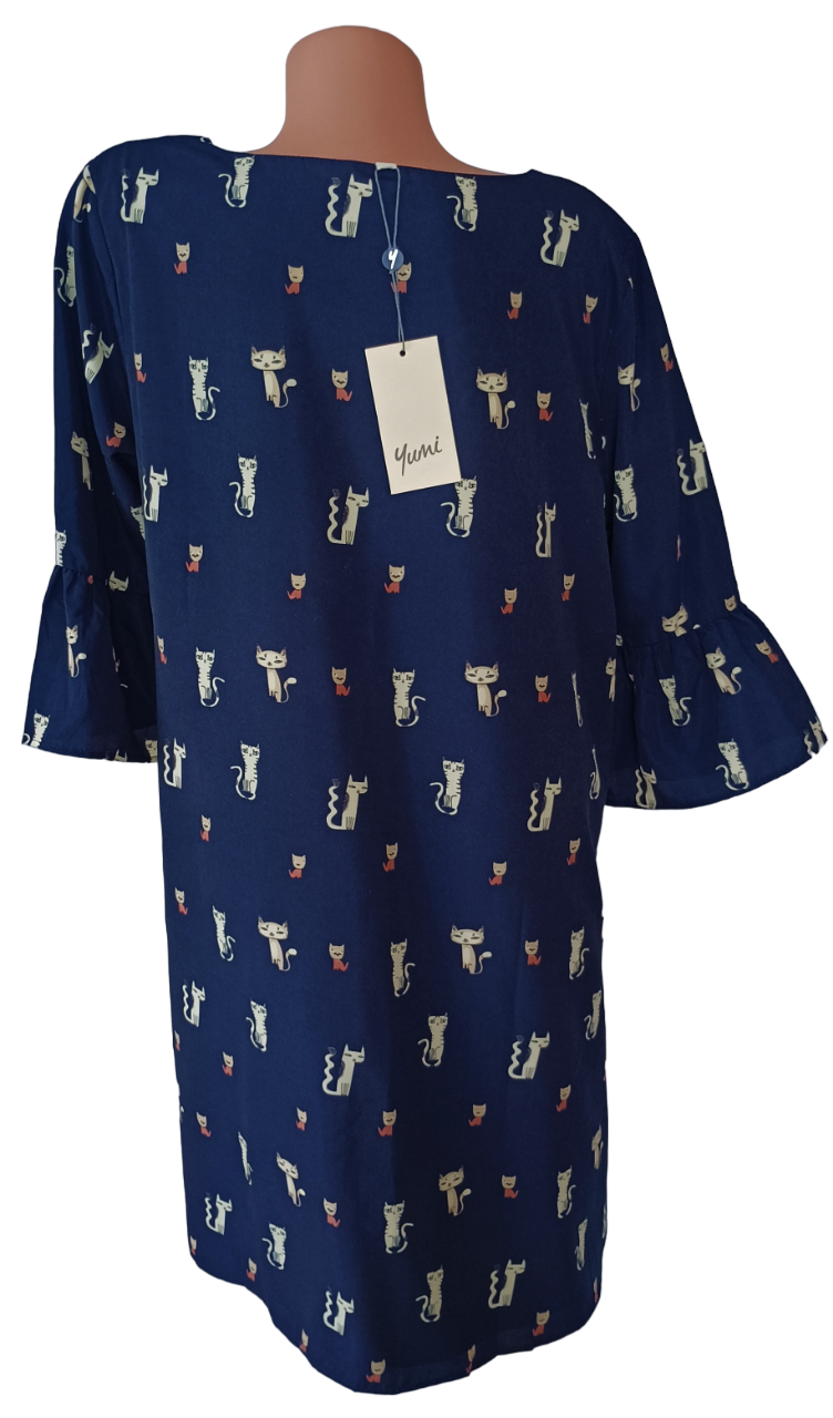 Elegantní šaty s kočičkami Yumi